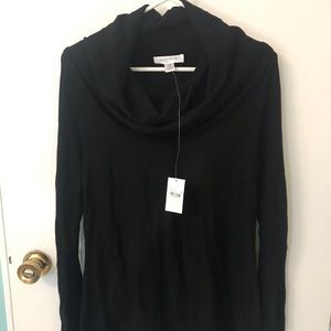 Black cowl neck maternity sweater